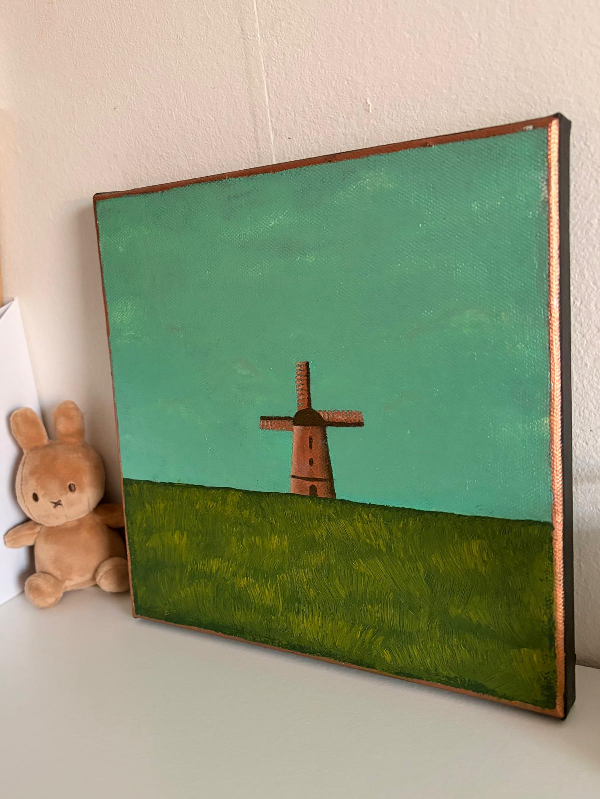 Molen schilderij op canvas