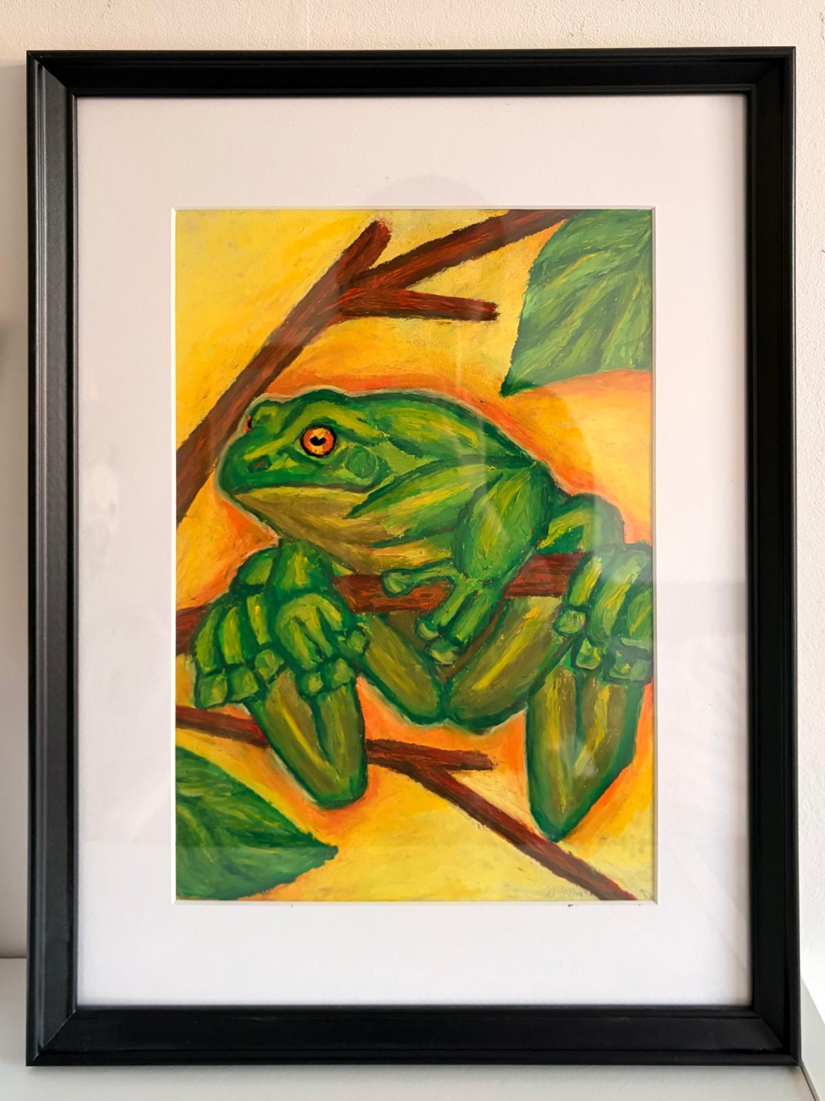 kikkertje schilderij op papier